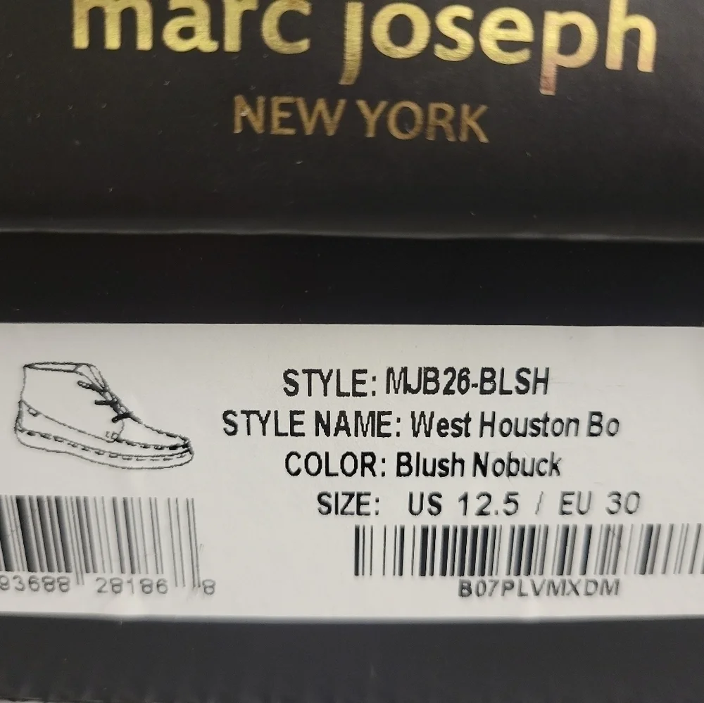 NIB Marc Joseph Houston‎ Blush Kids Unisex Bootie Size 12.5 Euro 30